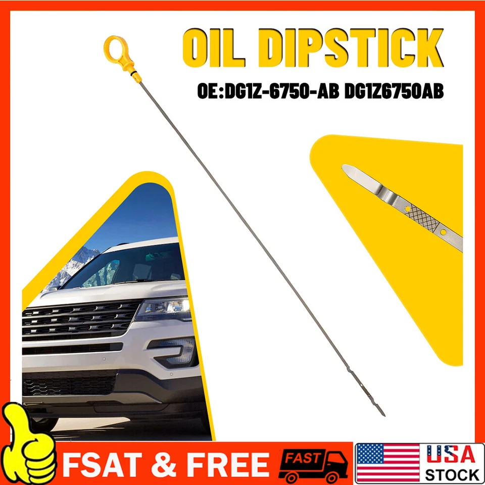 Pieza de motor 1 varilla de medición de aceite varilla de medición de nivel de fluido de aceite apta para Ford Explorer Foto 1 de 4