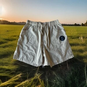 NWT! Karen Scott Petites Beige Cotton Drawstring Bermuda Shorts W/ Pockets Sz: M - Picture 1 of 8