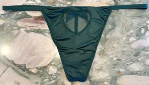NEW Victoria Secret Very Sexy Heart Cutout Bow V-String Panty - Envious Green XL - Picture 1 of 4