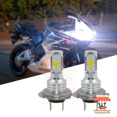 For Kawasaki Z750S Z800 Z900 Z1000 Motorcycle LED Headlight Kit H7 6000K Bulbs - Изображение 1 из 4