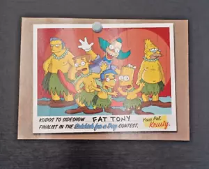 Simpsons Krusty Sideshow Group Photo Glossy Collector's Card. GREAT CONDITION - Picture 1 of 4