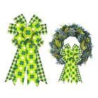Hying Large St. Patrick's Day Bows For Wreath, St. Patrick Green Style3