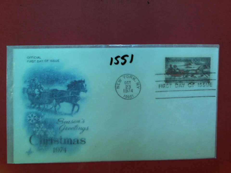 U. S. Stamp FDC # 1551 -  Christmas 1974 - ArtCraft cachet- comb. shipping - Image 1 of 1