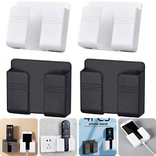 1/2/4 White Or Black wall mount mobile phone Remote holder self Adhesive