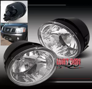 BUMPER DRIVING CHROME FOG LIGHT LAMP +BULB FOR 04-15 TITAN/05-07 ARMADA 09 10 11 - Picture 1 of 1