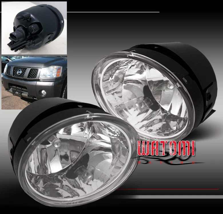 BUMPER DRIVING CHROME FOG LIGHT LAMP +BULB FOR 04-15 TITAN/05-07 ARMADA 09 10 11 - Image 1 of 1