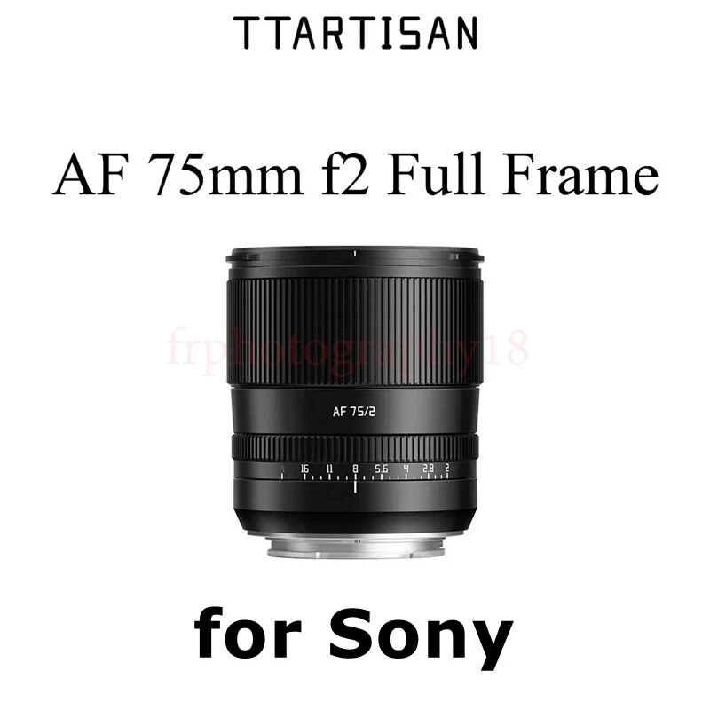 Obiettivo messa a fuoco automatica TTArtisan 75 mm f2 full frame per fotocamere mirrorless Sony attacco E