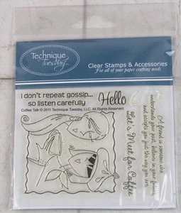 Technique Tuesday, Coffee Talk, sello acrílico, café - Imagen 1 de 3