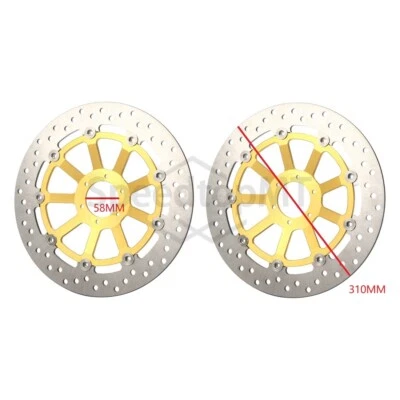 Rotores de discos de freno delanteros para HONDA CB1000F 1993-1996 VFR750R RC30 1988-1990 dorado Foto 1 de 4