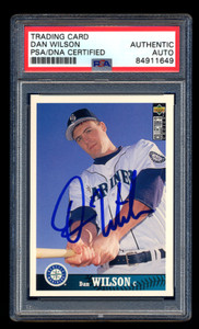 DAN WILSON SIGNED 1997 UPPER DECK COLLECTOR'S CHOICE PSA/DNA SEATTLE MARINERS
