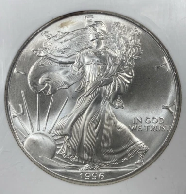 1996 Silver Eagle ASE 1.00. NGC MS 68. 1oz ASW. - Image 1 of 4