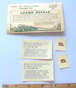 CHAMP DECALS~PH-94 S.P. "SUNSET LIMITED" PASSENGER CAR - Bild 1 von 4
