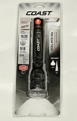Linterna de mano LED alcalina Coast G455 1630 lúmenes SELLADA NUEVA Foto 1 de 4