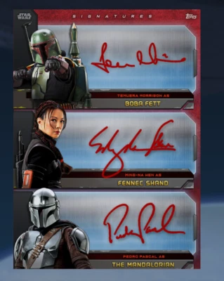 topps digital Star Wars boba fett wave 1 red signature set with award - Image 1 of 2
