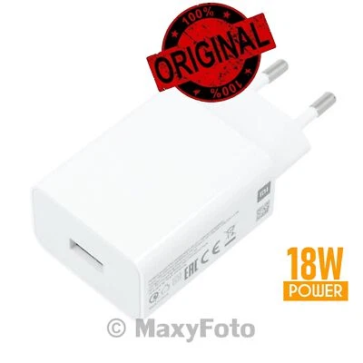XIAOMI CARICABATTERIE CASA RICAMBIO ORIGINALE USB MDY-10-EF 18W WHITE 793B5BA - Immagine 1 di 4