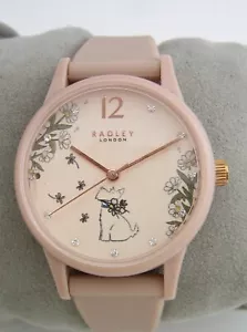 RADLEY LADIES WATCH RY21284 STAINLESS STEEL PINK SILICONE STRAP QUARTZ GENUINE - Picture 1 of 9
