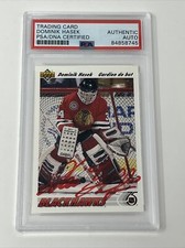1991 UPPER DECK FRENCH DOMINIK HASEK RC #335 Signed Rookie Card PSA/DNA HOF