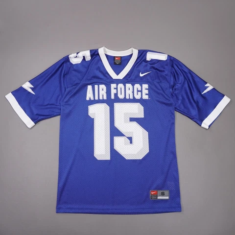 Nike TEAM Air Force Falcons #15 Football Jersey Mens Small Blue White EUC Cover