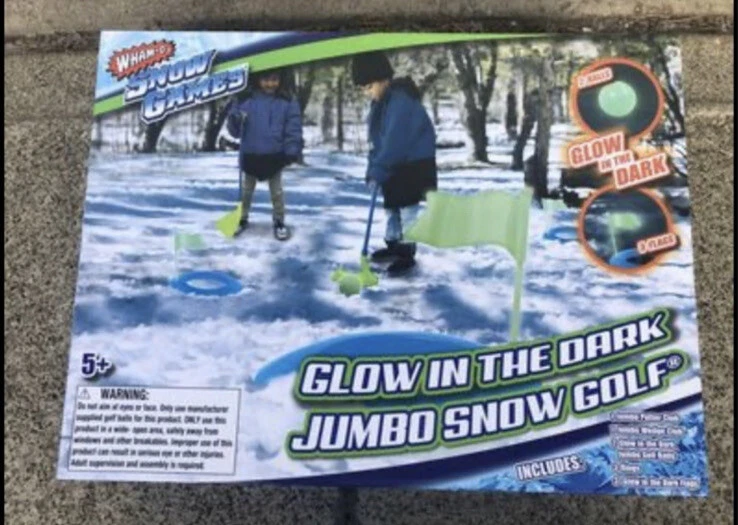 Wham-O Brilla en la Oscuridad Jumbo Nieve Playa Golf Set - Putter Cuña Banderas Pelotas... Foto 1 de 1