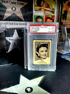 🎥 1953 A&BC Film Stars Jean Peters PSA 4.5 POP1 Marilyn Monroe Co-Star - Picture 1 of 2