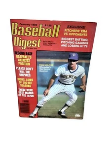Baseball Digest February 1980 Paul Molitor Milwaukee Brewers NO Label - Picture 1 of 1