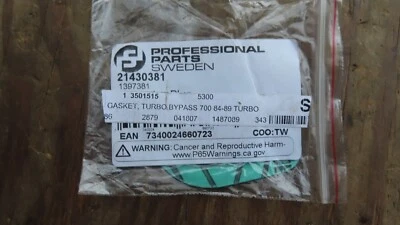 JUNTA VÁLVULA CONTROL PRESIÓN TURBO VOLVO 740 760 780 3501515 2.3 3motor Foto 1 de 4