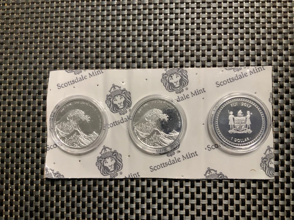 2017 Silver 1 oz Fiji Hokusai The Great Wave in capsule  - Image 1 of 1