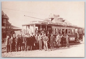 1906 Palo Alto First Streetcar Historical 1975 Postcard Santa Clara Railway CA - Picture 1 of 2