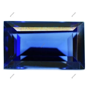 10 Ct Natural Ceylon Blue Sapphire Emerald Cut Certified Loose Gemstones - Picture 1 of 4