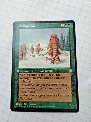 MTG Woolly Mammoths (Wollmammut) German Miscut Ice Age Regular - Uncirculated - Image 1 of 3