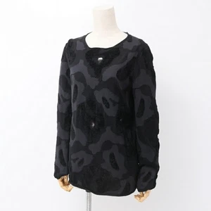 Comme Des Garcons Gr. S Pullover Langarm Allover Muster Br - Bild 1 von 7
