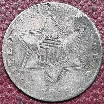 1856 Three Cent Piece 3c Silver Trime Better Grade #96643 - Image 1 of 2