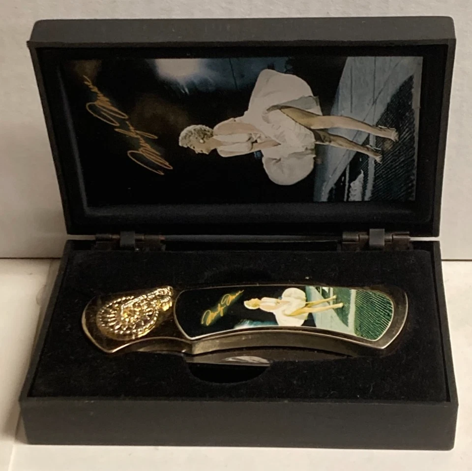 玛丽莲·梦露收藏品口袋刀木盒,全新带盒 — 第 1/1 张图片