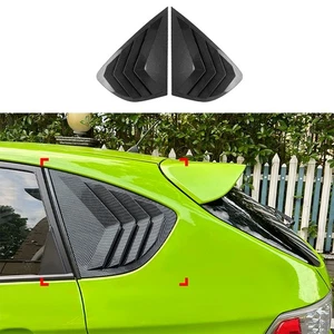 2x Carbon Style Rear Window Vent Covers For Subaru Impreza STI Hatchback 08-14 - Picture 1 of 4