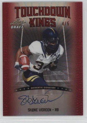 2011 Leaf Metal Draft Prismatic Red /5 Shane Vereen #TK-SV1 Rookie Auto RC - Image 1 of 2