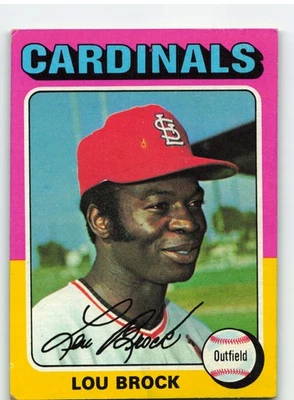 1975 Topps #540 Лу Брок - St. Louis кардиналов ** набор перерыв ** - Изображение 1 из 2