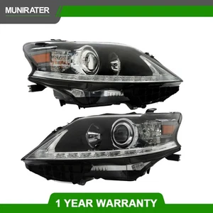 Black Left+Right w/o AFS Halogen HID Headlights For Lexus RX350 RX450h 2013-2015 - Picture 1 of 12