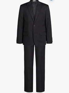 Calvin Klein Boys Husky 2 Piece Suit Set Black Size 16H Jacket & Pants NWT - Picture 1 of 6