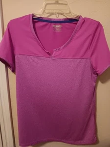 Layer 8 Pink Performance Athletic Tee, Women's Size Large Workout Active, EUC  - Picture 1 of 4