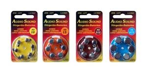 Audio Sound Hörgerätebatterien Knopfzelle Hörgerät Batterie Typ DA 10,13,312,675 - Picture 1 of 5