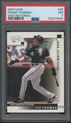 2003 Leaf 2003 National #29 Frank Thomas 2/5 Pop 1 None Higher NM PSA 7 - Image 1 of 2