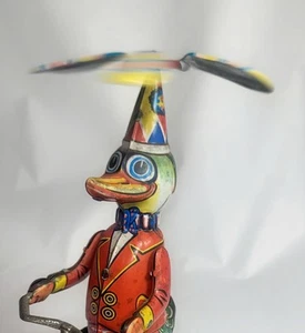 Windup Duck Bike Toy Schylling Collector Series Spinning Top Vintage - Picture 1 of 9