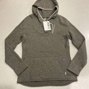 Stio Sweetwater Fleece Hoodie Scorched Rock Damen L Daumenlöcher Tasche Reißverschluss Neu mit Etikett - Bild 1 von 5