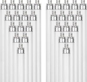 40Pack T5 Fluorescent Tube Light Bulb, Miniature E26 G5, 28W, 3000K, 2500LM - Picture 1 of 1