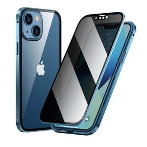 For iPhone 16 15Pro Max 14 13 12 11 360° Full Magnetic Cover Case+Tempered Glass - Picture 1 of 18