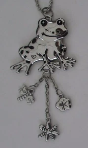 W3 tree FROG toad silver CAR CHARM MIRROR Rearview ornament GANZ eg0598 - Bild 1 von 12
