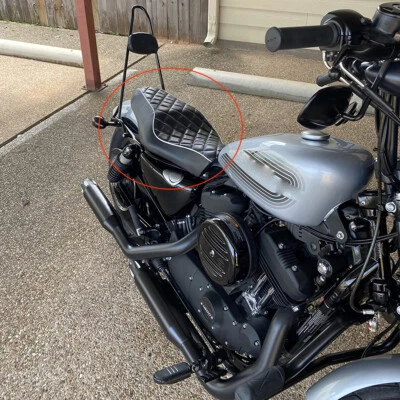 Asiento doble pasajero trasero Diamond para Harley Sportster XL 883 1200 hierro Foto 1 de 4