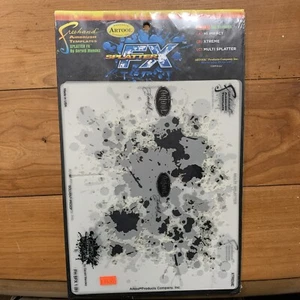 FREEHAND AIRBRUSH SPLATTER FX TEMPLATE SET ARTOOL HI IMPACT XTREME GERALD M. - Picture 1 of 5