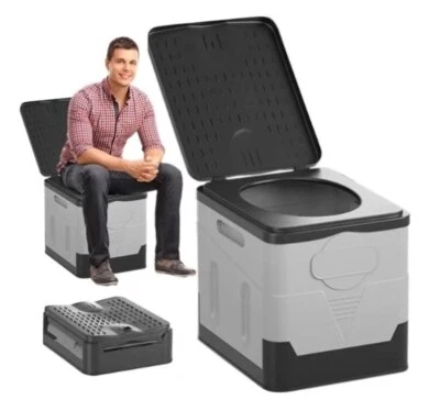 MARKENLOS Inodoro de camping portátil móvil 25L inodoro de camping plegable inodoro seco