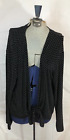 Chico's Travelers Blue Bl Polka Dot Tie Cardigan Shrug Size 3 XL Open Front Plus